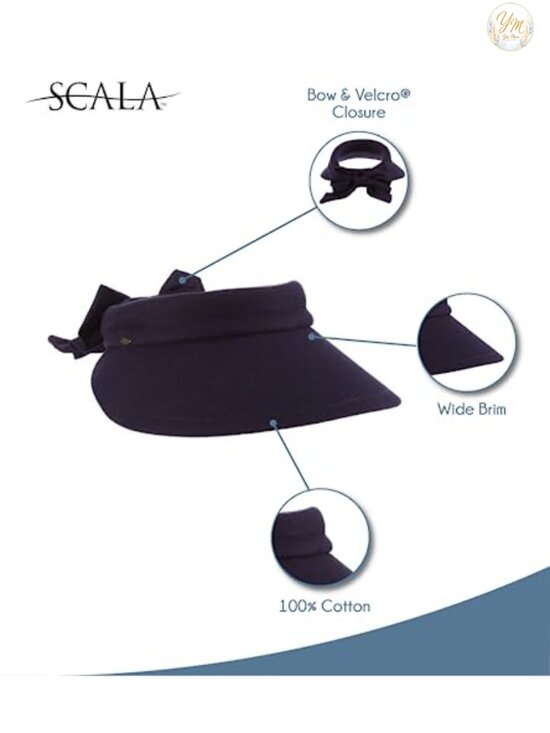 Women\'s Visor Hat Big Brim Cotton Sun Protection Golf Tennis main image 5